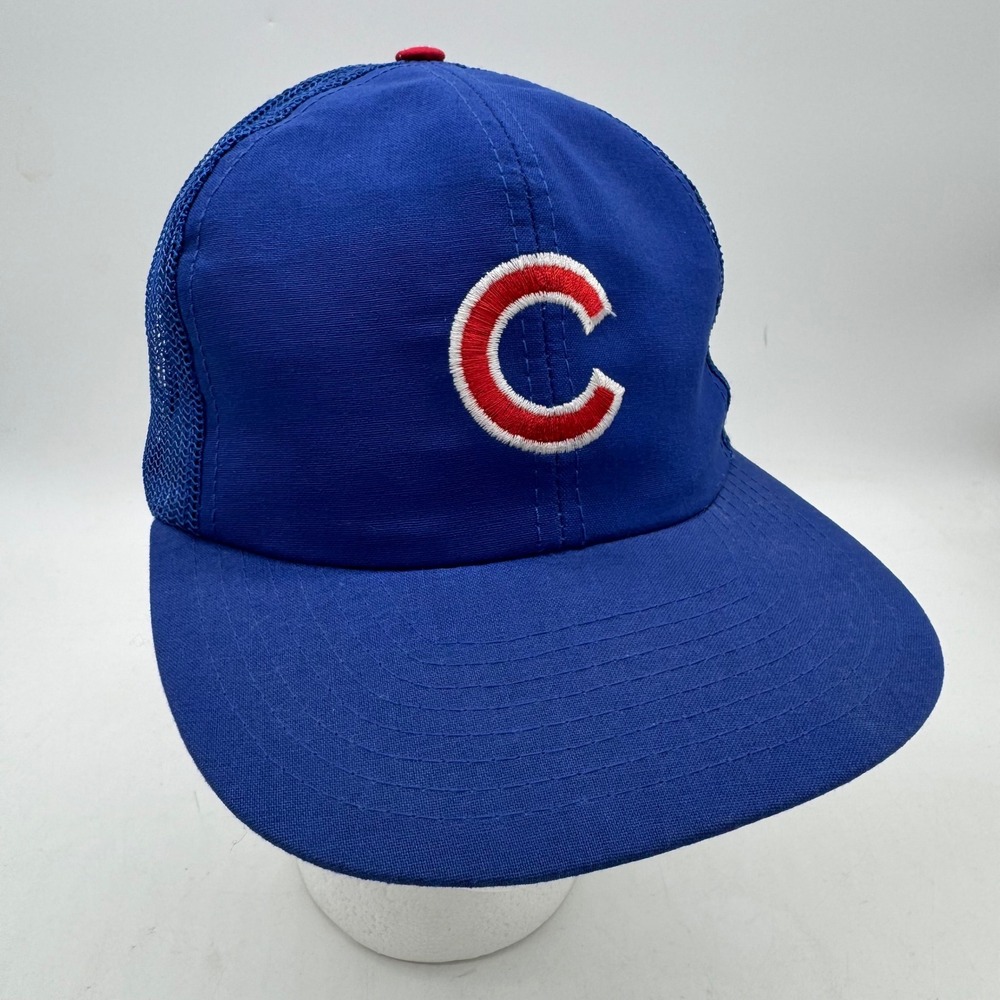 Vintage Chicago Cubs Twins Enterprise MLB Baseball Cap Mesh Back Hat 90's